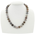 Бусы агат Ботсвана, круглые 12мм, короткие 47см