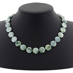 Бусы из ангелита, плоские круглые 15мм, длина 46см