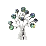 Брошь "Дерево-3" перламутр гелиотис