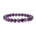 Аметист (Бразилия) 8мм, браслет "Классика" длиной 17см