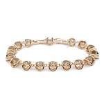 Султанит, браслет "Кимберли", покрытие под золото, длина 18см