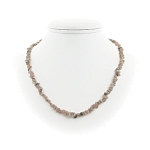 Родохрозит розовый, "Россыпь", галька разноразмерная, бусы 45..50см