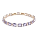 Александрит, браслет "Джуди", покрытие под золото, длина 17,5см