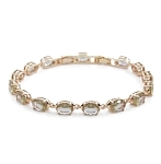 Султанит, браслет "Джейни", покрытие под золото, длина 17.5см