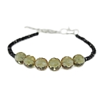 Браслет султанит 8 мм граненые бусины "Баланс", длиной 17,5...21см