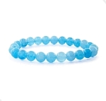 Аквамарин-кварц 8мм, браслет Классика длиной 17см