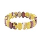 Яшма австралийская (мукаит) гранёный, браслет "Джессика" длиной 19,5см