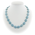 Бусы бирюза (имитация) зеленая, капля 13х17мм, короткие 46см 