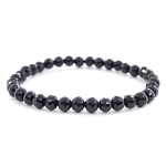 Браслет "Классика" из граненных шариков агата диаметром 5мм