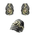 Комплект "Андромеда" с турмалином, размер кольца 18