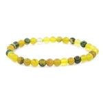 Агат оранжевый, зеленый 6мм браслет "Классика" 6мм