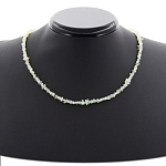 Опал (Перу) белый, мелкая галька 4мм, бусы длиной 43,,,48см