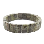 Яшма пейзажная (Урал) браслет "Квадро" 20см