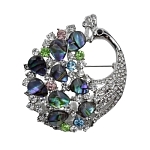 Брошь- кулон "Павлин" гелиотис