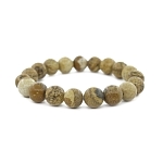 Яшма древесная (Намибия) 10мм, браслет "Классика" длина 16см