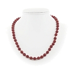 Коралл красный, круглые граненые бусины 8мм, бусы длиной 47см