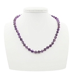 Бусы "Валькирия" аметист 7мм, короткие 48см