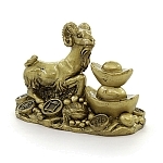 Козел с жабой на монетах, 6см