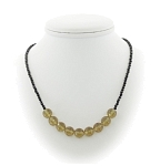 Султанит "Баланс", круглые гранёные 10 мм, бусы 47...52см