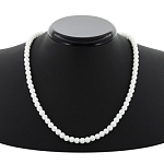 Агат белый (кальцит)  6мм, бусы длиной 46см, без узелков