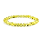 Цитрин желтый подкрашенный (имитация) 6мм, браслет "Классика" длина 17см