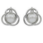 Серьги жемчуг белый 7мм "Жемчужинка-сфера"